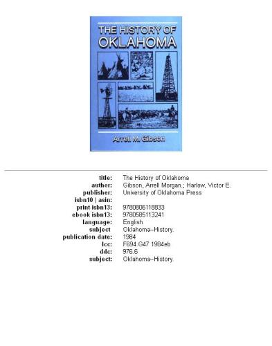 The History of Oklahoma  