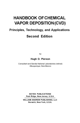 Handbook of Chemical Vapour Deposition  