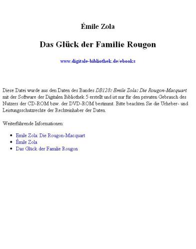 Das Glück der Familie Rougon (Bd.1)  