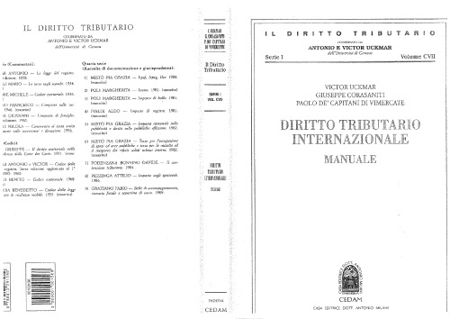 Diritto tributario internazionale. Manuale