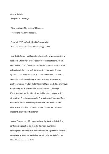 Il segreto di Chimneys  
