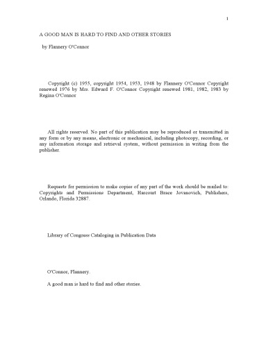 A Good Man Is Hard to Find and Other Stories