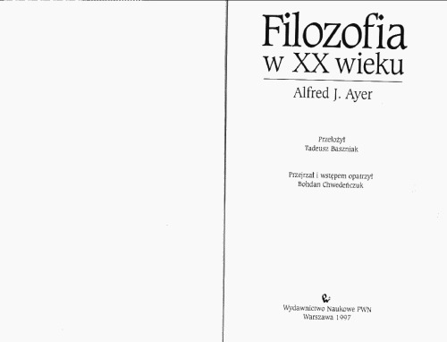 Filozofia w XX wieku  