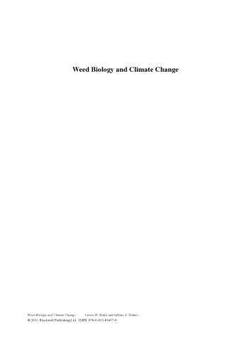 Weed Biology and Climate Change  