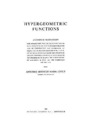 Hypergeometric functions