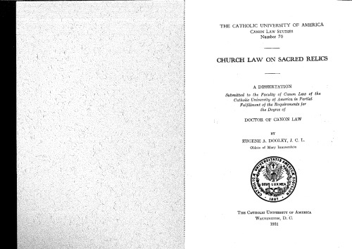 Church Law on Sacred Relics  