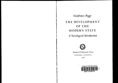 The Development of the Modern State: A Sociological Introduction