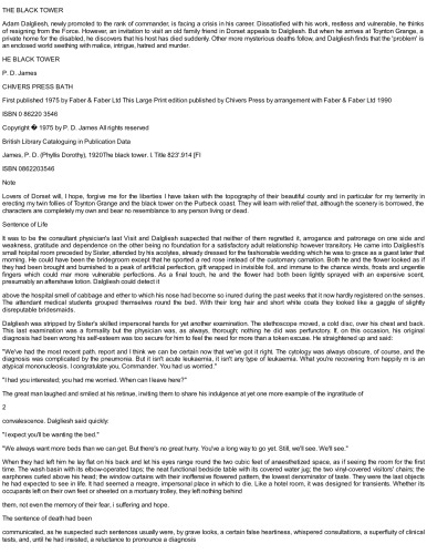 The Black Tower (Adam Dalgliesh Mysteries 5)