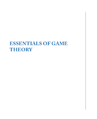 Essentials of game theory