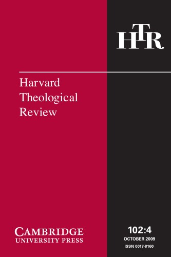 Harvard Theological Review 2009-04  
