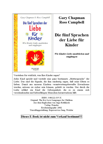 Die fünf Sprachen der Liebe für Kinder