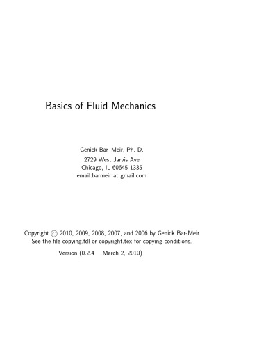 Basics of Fluid Mechanics