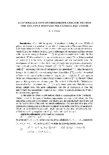 Generalization of Obreshkoff's method for multiple roots of polynomials