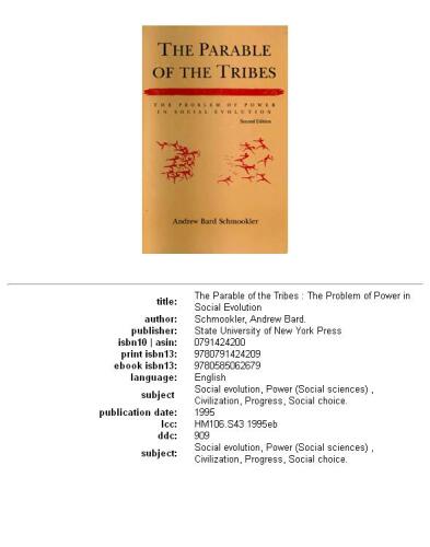 The parable of the tribes: the problem of power in social evolution  