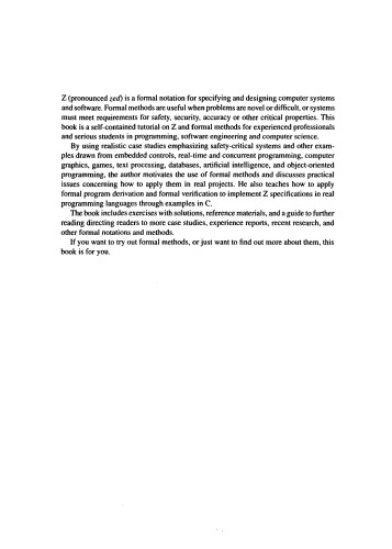 The Way of Z: Practical Programming with Formal Methods  