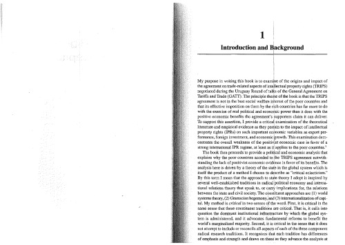 Intellectual Property Rights and Global Capitalism: The Political Economy of the Trips Agreement