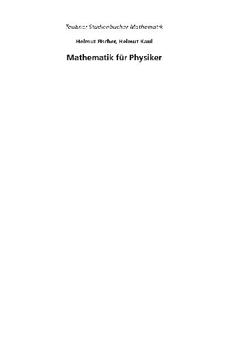 Mathematik fuer Physiker, Band 1