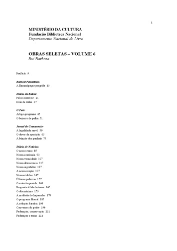 Obras Seletas volume 6  