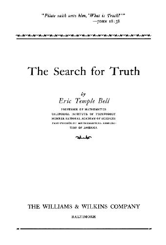 The search for truth