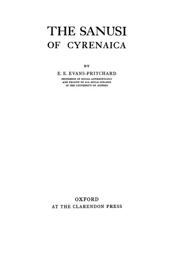 The Sanusi of Cyrenaica