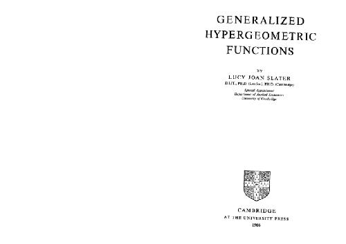 Generalized hypergeometric functions