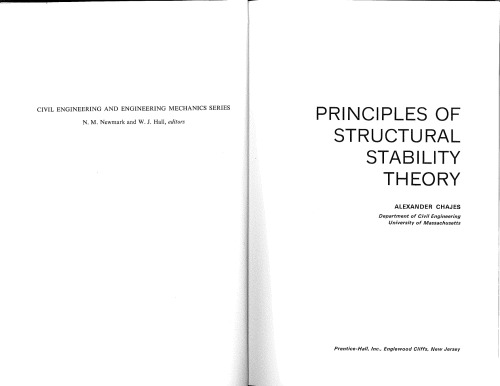 Principles of Structural Stability Theory (Civil engineering and engineering mechanics series)  