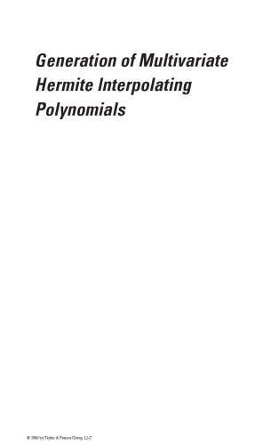Generation of multivariate Hermite interpolating polynomials