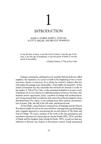 The Heart and Soul of Change: Delivering What Works in Therapy