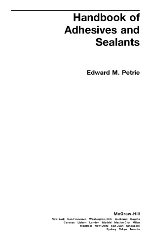 Handbook of Adhesives and Sealants