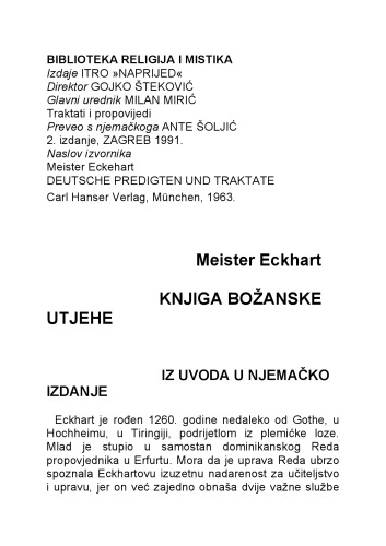 Knjiga Božanske utjehe I