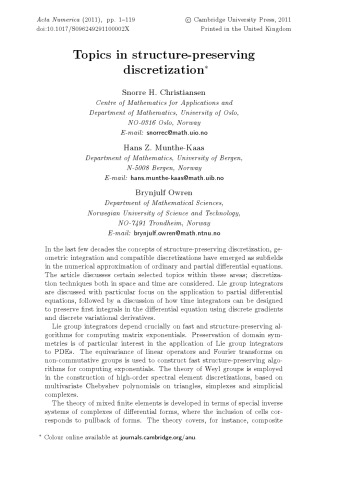 Acta Numerica 2011: Volume 20  