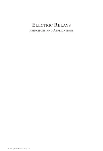 Electric Relays: Principles and Applications