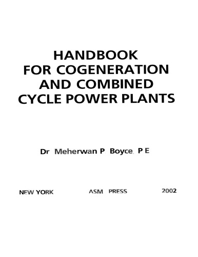 Handbook for Cogeneration and Combined Cycle Power Plants  