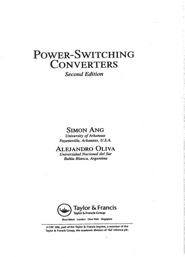 Power-Switching Converters, Second Edition (Electrical Engineering and Electronics)  