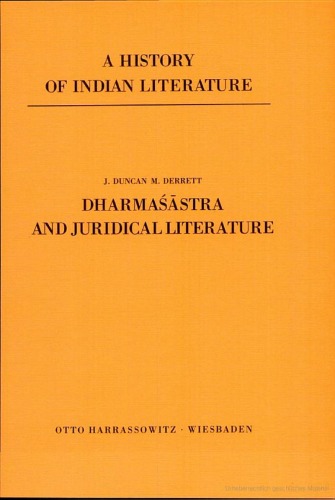 Dharmaśāstra and Juridical Literature