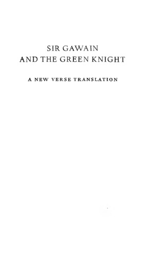 Sir Gawain and the Green Knight: A New Verse Translation  