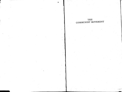 The Communist Movement  