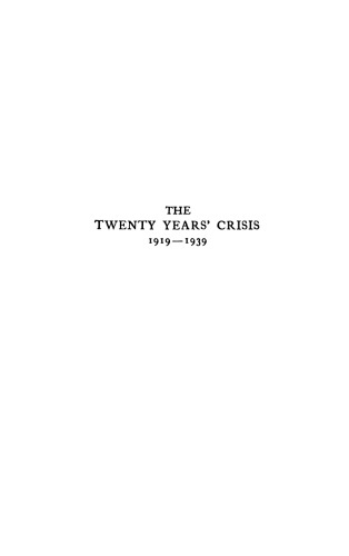 The Twenty Years' Crisis, 1919-39
