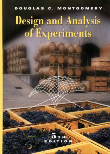 Design and Analysis of Experiments