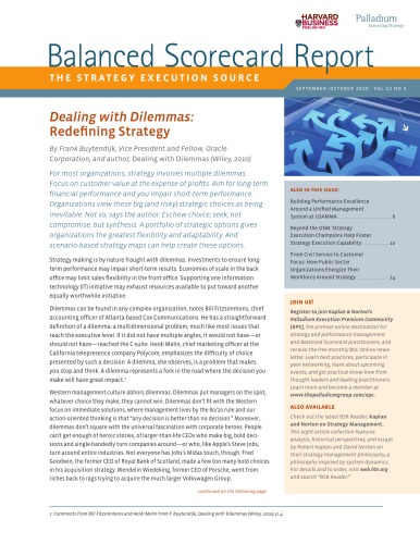 Balanced Scorecard Report - the Strategy Execution Source - Sep-Oct 2010 - Vol 12 No 5