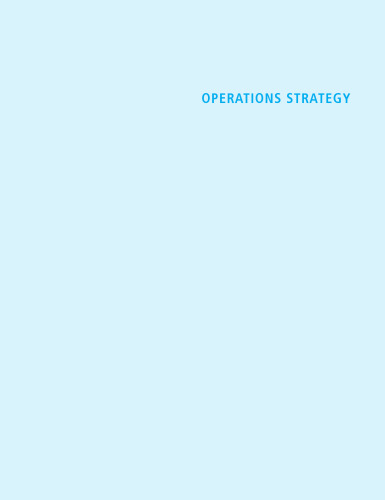 Operations Strategy  