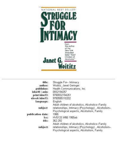 Struggle for-- intimacy  