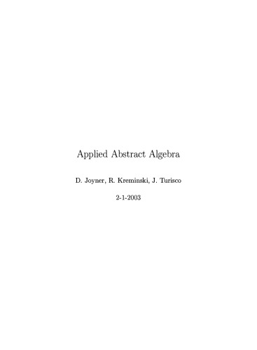 Applied abstract algebra (draft)  