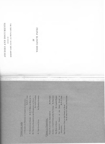 Visio sancti Pauli: the history of the Apocalypse in Latin, together with nine texts  