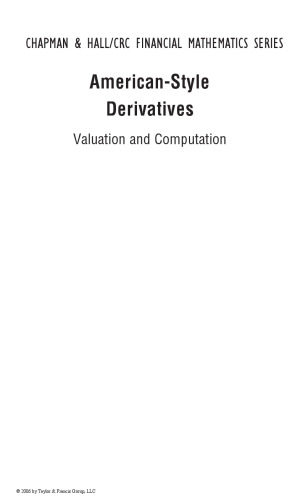 American-style derivatives: valuation and computation