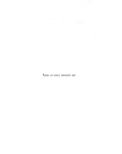 Sakra in Early Buddhist Art  