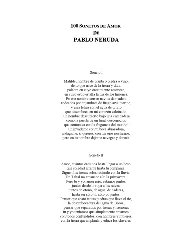 Cien sonetos de amor  