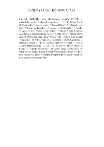 Çağdaş Sanat Konuşmaları