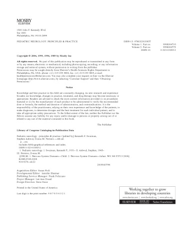 Pediatric neurology: principles & practice  