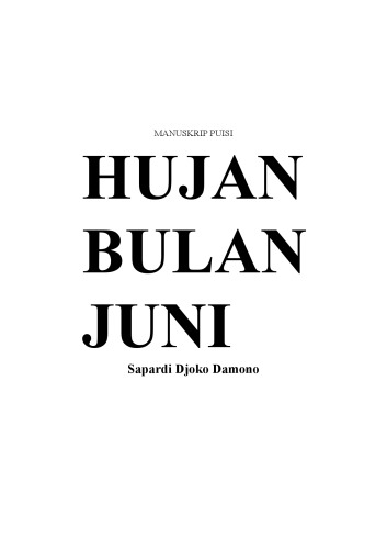 Hujan bulan Juni: Pilihan sajak